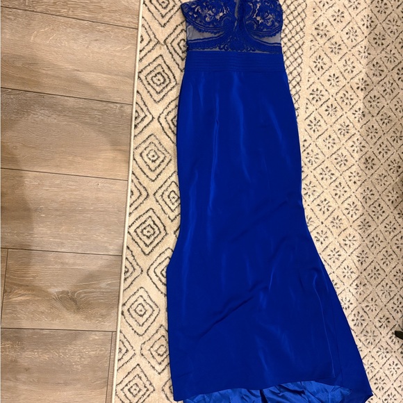 Camille La Vie Dresses & Skirts - Camille La Vie Cobalt Blue Strapless Gown
